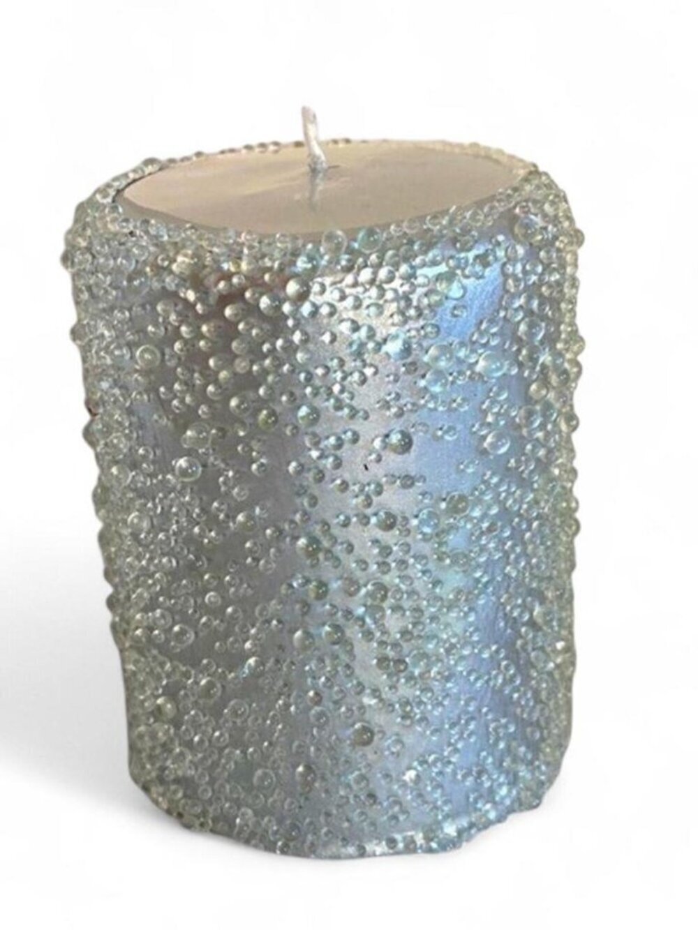Z Gallerie Silver Holiday Jeweled Candle NWT